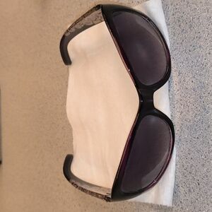 Purple & Cream Decorative 100% UV Protection Sunglasses-Like New